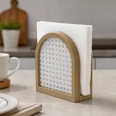 Porta Guardanapo Mesa Posta Rattan Palha Indiana | Elegância Organização Decoração Sofisticada