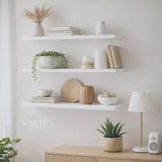 Kit 3 Prateleiras MDF Com Suporte Invisível. Para Decoração Quarto, Sala, Escritório