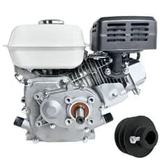 Motor Gasolina 7HP 1800RPM Baixa Rotação c/ Redutor + Polia de Betoneira e Engenho de Cana