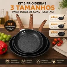 26cm/24cm/28cm Frigideira Antiaderente Fácil de Limpar Revestimento Premium Compatível com Fogão de Indução e Gás