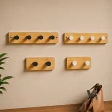 Suporte de Parede Multiuso 2/4 Ganchos Cabides Decoração
