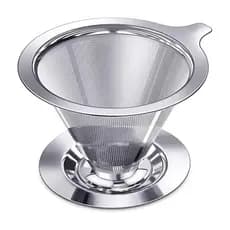 Filtro De Café Coador Café Chá Inox De Alta Qualidade Atóxico Reutilizável Pour Over--Envio imediato