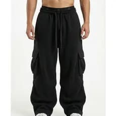 Calça moletom streetwear corte baggy unissex