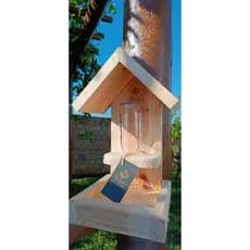 Comedouro alimentador para pássaros livres com garrafa 🐦🪹 Ideal para jardins