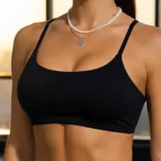Top Academia Forro Duplo Alça Fina Suplex Premium Com Elástico Feminino Fitness