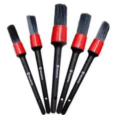 Kit 5 Pincéis Detalhamento Automotivo Limpeza Interna Externa Rodas Painel Carro Moto