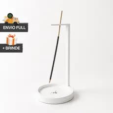Incensário Porta Incenso Invertido Moderno Decorativo Cascata + Presente Meditação Decoração Minimalista Zen Luxo Casa