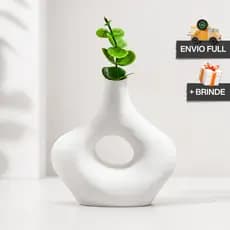 Vaso Decorativo Abstrato COM Planta Artificial Moderno Elegante + Presente Envio Rápido Decoração Minimalista Casa