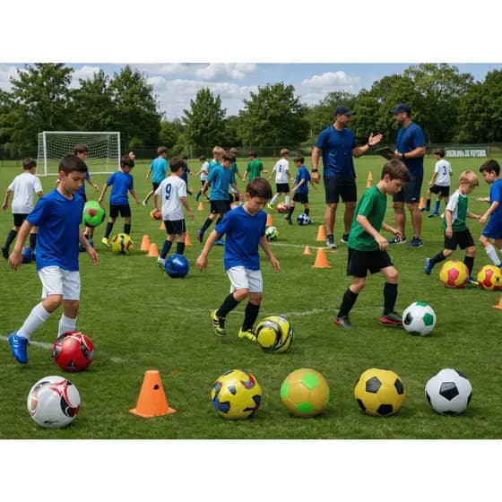 Kit 2 Bolas de Futebol N°5 Couro Sintético Costurada Bola de Futebol Tradicional Bola Infantil