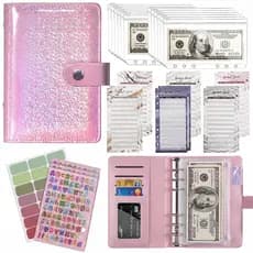 Caderno A6 Orçamento Financeiro com Zíper | Kit 29 Peças Caderno A6 com Zíper