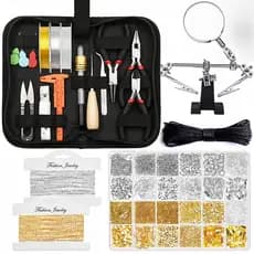 Kit 1857 Pcs Bijuterias Para Fazer Jóia Diy Com Alicate Pinça Pronta Entrega