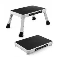 Kit Banqueta Dobrável em Metal com Alça – Suporta 150kg, Reforçada para Camping, Rancho, Pesca