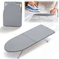 Tábua de Passar Dobrável – Compacta para Mesa e Cama, com Capa de Algodão e Estrutura Metálica Resistente