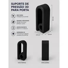 Suporte de pressão para pendurar toalhas e afins.