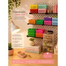 kit cestinho organizador empilhavel colecionável.
