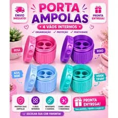 Porta ampolas resistente em 3D.
