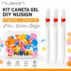 Caneta Gel Deli Nusign 0,5 mm Unidade Tinta Preta Escrita Suave Estilo DIY