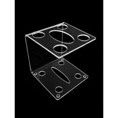 Suporte Organizador em Acrílico 2mm Transparente para Escovas e Acessórios