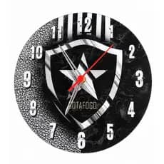 BOTAFOGO Relógio Botafogo Preto Luxo Decorativo Time Futebol