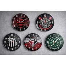 Relógio de Parede Futebol Decorativo Personalizado Torcedor Decoração Quarto Sala Escritório