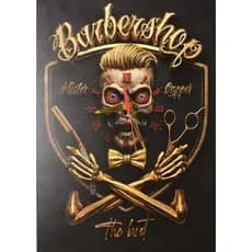 Quadro Decorativo Barbearia Barbershop Vintage Retrô Sala MDF 3mm Decoração Parede Estilo Cabelo Barbeiro