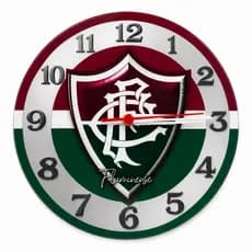 Relógio de Parede Fluminense Personalizado Futebol
