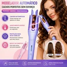 Modelador de Cachos Automático Ferro Ondulação Giratório Bivolt Aquecimento Rápido 110-220V  KARINA