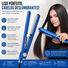 Chapinha prancha de cabelo nano titanium 450F Azul bivolt 110/220V  Orbitta