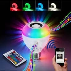 Lâmpada Musical LED RGB com Caixa de Som Bluetooth e Controle Remoto Orbitta