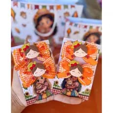 Kit Laços Juninos Infantil Luxo São João Festa Junina Bebê Menina Colorido