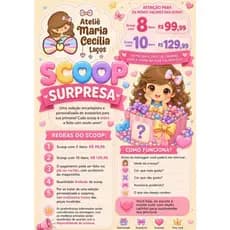 Scoop divertido, kit com 10 unidades laço,laços variados