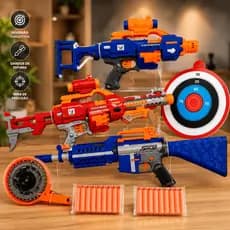 Arminhas de Brinquedo Lançador de Dardos Espuma Infantil Família Rifle | Metralhadora Foam Dart