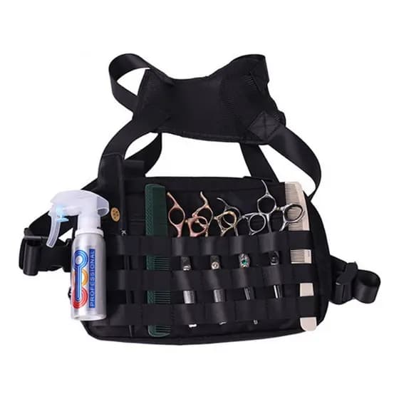 Bolsa Frontal Suporte Profissional Para Tesoura Cabeleireiro