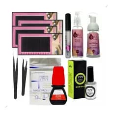 Kit Alongamento De Cílios + Cola Elite 5ml + Pinça + Brinde