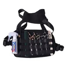 Bolsa Frontal Suporte Para Tesoura Profissional Barbeiro 1 U Cor Preto