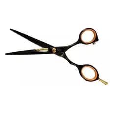 Tesoura Fio Navalha 6.0 Preta Com Laranja Corte Perfeito
