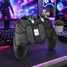 Controle Gamer Manual com Gatilhos Suporte Celular Joystick INOVA CON-7436