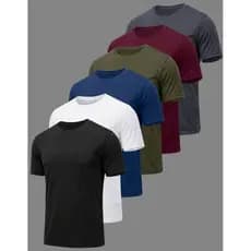 Kit 6 Camiseta Masculina Dry Fit Slim Fit Manga Curta