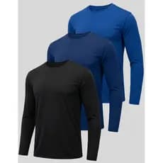 Kit 3 Camisa Segunda Pele Manga Longa Dry Camiseta Termica Proteção Solar Praia Corrida Bike Treino
