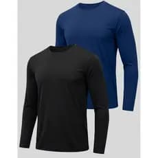 Kit 2 Camisa Segunda Pele Manga Longa Dry Camiseta Termica Proteção Solar Praia Corrida Bike Treino