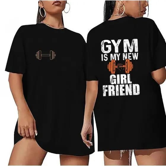 Camisetas Oversized Feminina Estampada Academia Material 100% Algodão P ao G