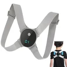 Corretor de Postura Ajustável, Macio e Confortável, com Sensor de Vibração para Lembrete de Postura para Crianças e Adul