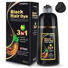 MEIDU Shampoo Tintura de Cabelo 3 em 1 - Pode cobrir cabelos grisalhos, Ingredientes à base de ervas, Contém Extrato de
