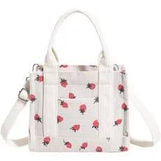 Bolsa Tote Pequena de Corduroy para Mulheres, Mini Bolsas Transversais para Adolescentes, Bolsas de Ombro, Satchel RVAI