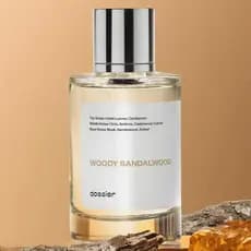 Woody Sandalwood, Dossier, Uni Perfume, Eau de Parfum, 50ml, Sândalo, Folhas de Violeta, Cardamomo, Orris, Ambrox, Cedro
