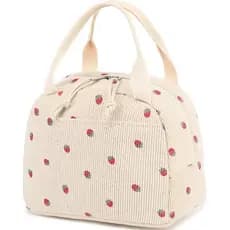 Bolsa Térmica Bluboon para Mulheres e Homens, Bolsa de Almoço de Corduroy Bonita, Reutilizável, Grande Capacidade, para