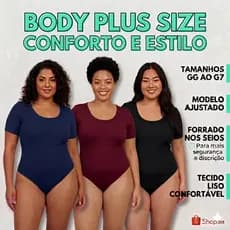 Body Bori Maio com Manga Moda Praia Feminino Plus Size Natação e Hidroginástica em Suplex