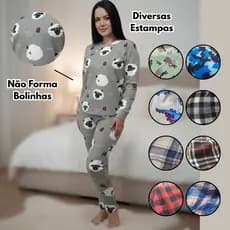 Pijama Feminino Inverno Soft Quentinho de Frio do P ao G