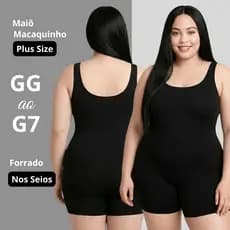 Maiô Macaquinho Plus Size Feminino Para Natação e Hidroginástica + Touca em Suplex do (GG ao G7)