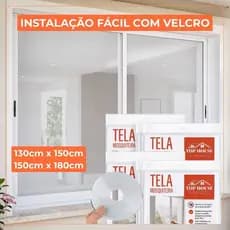Tela Mosquiteiro Para Janela 1,3x1,5m ou 1,5x1,8m Com Velcro Autocolante Anti-inseto Mosquito Barata